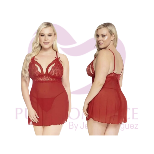 Babydoll Peekaboo con tanga