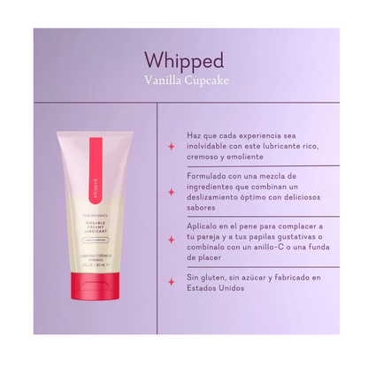 Whipped Vanilla Cupcake- Creamy Lubricant (lubricante cremoso)