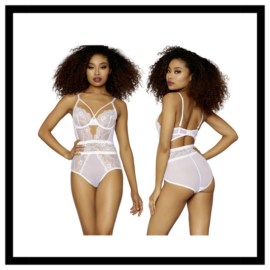 Eyelash Lace & Mesh Bodysuit